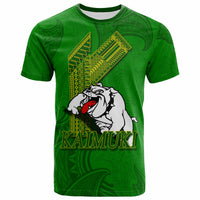 Hawaii Custom T Shirt Kaimuki High School Logo LT10 Green - Polynesian Pride