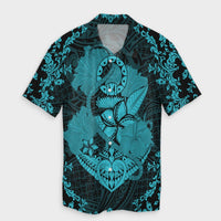 Hawaii Anchor Hibiscus Flower Vintage Hawaiian Shirt - AH - Blue Unisex Black - Polynesian Pride