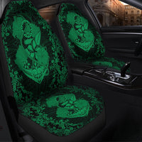 Hawaii Anchor Hibiscus Flower Vintage Car Seat Covers - AH - Green - Polynesian Pride