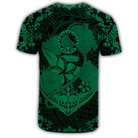 Hawaii Anchor Hibiscus Flower Vintage T Shirt Green - Polynesian Pride