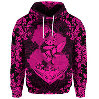 Custom Hawaii Anchor Hibiscus Flower Vintage Hoodie Pink - Polynesian Pride