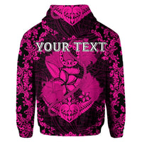 Custom Hawaii Anchor Hibiscus Flower Vintage Hoodie Pink - Polynesian Pride