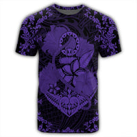 Hawaii Anchor Hibiscus Flower Vintage T Shirt Purple - Polynesian Pride