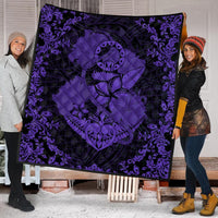 Hawaii Anchor Hibiscus Flower Vintage Premium Quilts - AH - Purple - Polynesian Pride