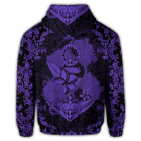 Hawaiian Anchor Hibiscus Flower Vintage Hoodie Purple - Polynesian Pride