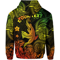 Custom Hawaii Angry Shark Polynesian Hoodie Unique Style Reggae LT8 - Polynesian Pride