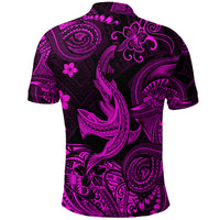 Hawaii Angry Shark Polynesian Polo Shirt Unique Style Pink LT8 - Polynesian Pride