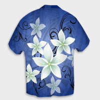 Hawaii Blue Plumeria Hawaiian Shirt - AH - Polynesian Pride