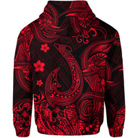 Hawaii Fish Hook Polynesian Zip Hoodie Unique Style Red LT8 - Polynesian Pride