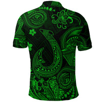 Hawaii Fish Hook Polynesian Polo Shirt Unique Style Green LT8 - Polynesian Pride
