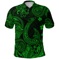 Hawaii Fish Hook Polynesian Polo Shirt Unique Style Green LT8 - Polynesian Pride