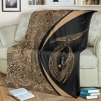 Hawaii Fish Hook Polynesian Premium Blankets - Circle Style Gold - AH - Polynesian Pride
