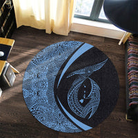 Hawaii Fish Hook Polynesian Round Carpet - Circle Style Pastel - AH - Polynesian Pride