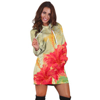 Hawaii Flower Hibiscus Hoodie Dress - AH - Polynesian Pride