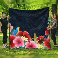 Hawaii Forest Hibiscus Premium Quilts - AH Black - Polynesian Pride
