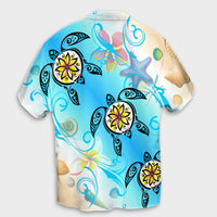 Hawaii Fresh Beach Turtle Plumeria Hawaiian Shirt - AH - Brian Style - Polynesian Pride