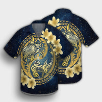 Hawaii Galaxay Yin Yang Turtle Shark Hibiscus Plumeria Hawaiian Shirt - AH - Polynesian Pride