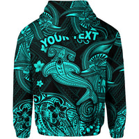 Custom Hawaii Hammer Shark Polynesian Hoodie Unique Style Turquoise LT8 - Polynesian Pride