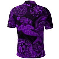 Hawaii Hammer Shark Polynesian Polo Shirt Unique Style Purple LT8 - Polynesian Pride