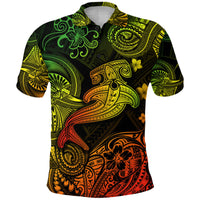 Hawaii Hammer Shark Polynesian Polo Shirt Unique Style Reggae LT8 - Polynesian Pride