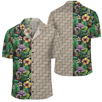 Hawaii Hibiscus And Plumeria Green Lauhala Moiety Hawaiian Shirt Unisex Art - Polynesian Pride