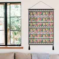 of Animals And Tropical Flowers Hanging Poster - AH Hanging Poster 50 x 75 cm Cotton And Linen - Polynesian Pride