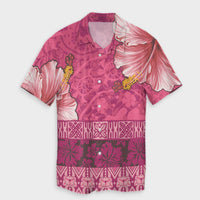 Hawaii Hibiscus Pattern Hawaiian Shirt - Ver 2 - AH Unisex Black - Polynesian Pride