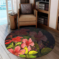 Hawaii Hibiscus Tree Round Carpet - AH - Polynesian Pride