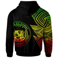 Hawaii Custom Personalized Zip up Hoodie Flash Style Reggae - Polynesian Pride
