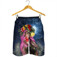 Hawaii Kanaka Colorful Hula Girl Men's Shorts - Dinh Style - Polynesian Pride