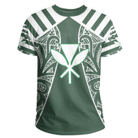Hawaii Kanaka Football Jersey Polynesian T Shirt Green Victor Style - Polynesian Pride