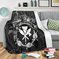Hawaii Kanaka Turtle Hibiscus Polynesian Premium Blankets - Anthea Style - AH - Polynesian Pride