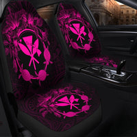 Hawaii Kanaka Turtle Hibiscus Polynesian Car Seat Covers - Anthea Style Pink - AH - Polynesian Pride