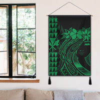 Hawaii Map Kanaka Polynesian Hula Girl Hanging Poster Green - AH - J5R - Polynesian Pride