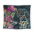 Hawaii Map Turtle Swimming Hibiscus Plumeria Moana Tapestry - AH Wall Tapestry Black - Polynesian Pride