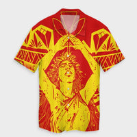 Hawaii Mauna Kea Pele Polynesian Hawaiian Shirt - AH Unisex Black - Polynesian Pride