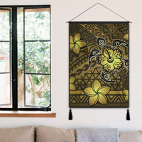 Hawaii Mix Polynesian Turtle Plumeria Hanging Poster - AH - Nick Style - Yellow - Polynesian Pride