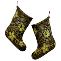 Hawaii Mix Polynesian Turtle Plumeria Christmas Stocking - AH - Nick Style - Yellow - Polynesian Pride