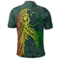 Hawaii Monstera Kalo Hula Girl Kanaka Maoli Polo Shirt - Polynesian Pride