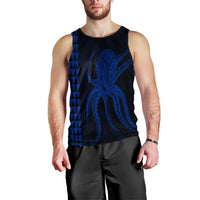 Hawaii Octopus KaKau Polynesian Tank Top - Blue - AH Black - Polynesian Pride