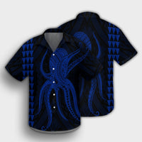 Hawaii Octopus KaKau Polynesian Hawaiian Shirt - Blue - AH - Polynesian Pride