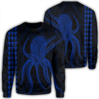 Hawaii Octopus KaKau Polynesian Sweatshirt - Blue - AH Unisex Black - Polynesian Pride