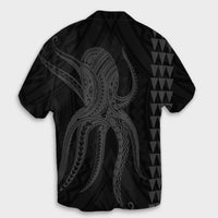 Hawaii Octopus KaKau Polynesian Hawaiian Shirt - Gray - AH - Polynesian Pride