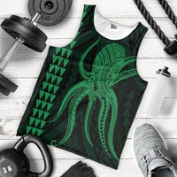 Hawaii Octopus KaKau Polynesian Tank Top - Green - AH - Polynesian Pride