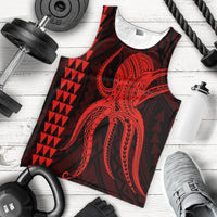 Hawaii Octopus KaKau Polynesian Tank Top - Red - AH - Polynesian Pride