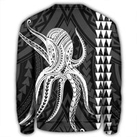 Hawaii Octopus KaKau Polynesian Sweatshirt - White - AH - Polynesian Pride