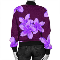 Hawaii Plumeria Simple Bomber Jacket - AH - Polynesian Pride