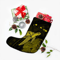 Hawaii Polynesian Hibiscus Turtle Map Christmas Stocking Yellow - AH - Polynesian Pride