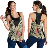 Hawaii Polynesian Hula Girl Wearing Plumeria Racerback Tank - AH Black - Polynesian Pride