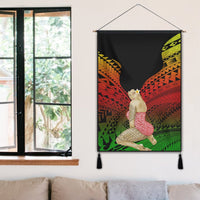 Hawaii Polynesian Hula Girl Wearing Plumeria Hanging Poster Reggae - AH - Polynesian Pride